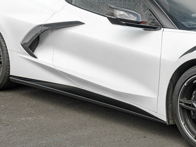2020+ CHEVROLET CORVETTE C8 SIDE SKIRTS ROCKER PANELS GROUND EFFECTS